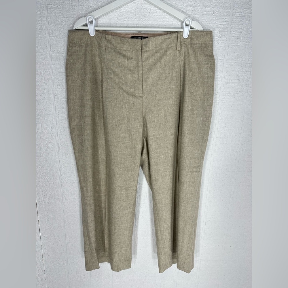 Lafayette 148 virgin wool blend wide leg cropped pants size 16W
